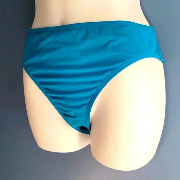 JANTZEN Blue with rear waist logo Swimwear Bikini Bottom NWOT size 12 & 14 - Picture 2 of 6